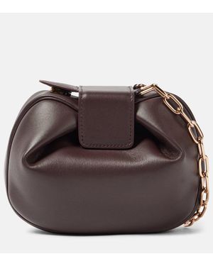 Gabriela Hearst Clutch Soft Demi de piel - Marrón