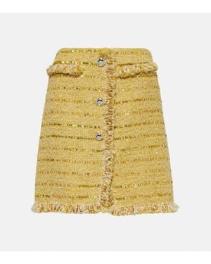 Giambattista Valli Fringed Boucle Miniskirt - Yellow