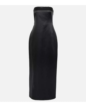 The Row Maxikleid Reeta Aus Wolle Und Seide - Schwarz