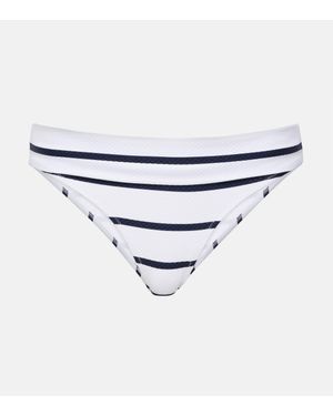 Heidi Klein Fold Over Striped Bikini Bottom - White