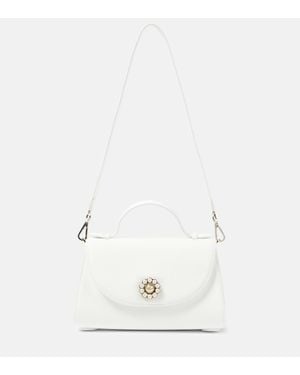 Simone Rocha Valentine Leather Shoulder Bag - White