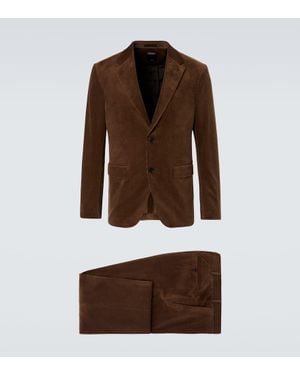 ZEGNA Anzug Aus Cord - Braun