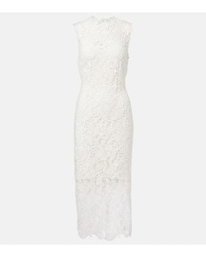 Monique Lhuillier Abito Midi - Bianco