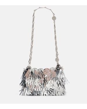 Rabanne Bolso Al Hombro Small Con Flecos - Blanco