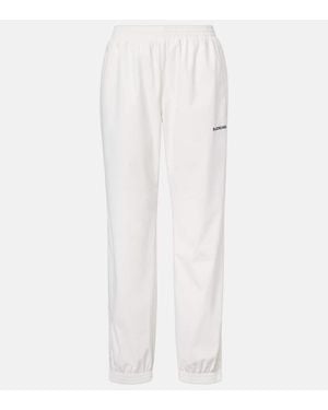 Balenciaga Logo Straight Sweatpants - White