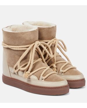 Inuikii Schneestiefel Classic Wedge Aus Leder Und Veloursleder - Natur