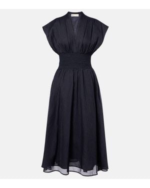 Tory Burch Midikleid Aus Baumwolle - Blau