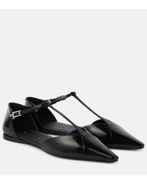 Max Mara Ballerinas Fsilkway Aus Leder - Schwarz