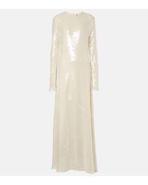 ROTATE BIRGER CHRISTENSEN Sequined Gown - White