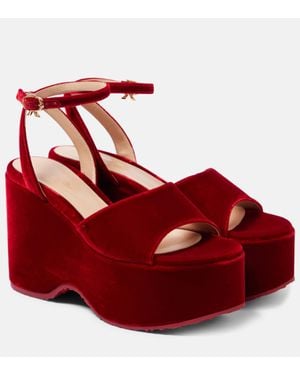 Red Wedge sandals for Women Lyst Australia