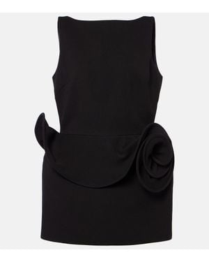 Magda Butrym Sheath Dress With Floral Appliqué - Black