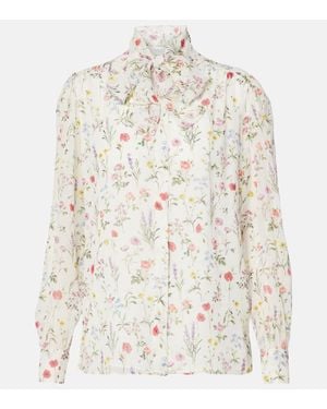 Giambattista Valli Bluse Aus Seide - Weiß