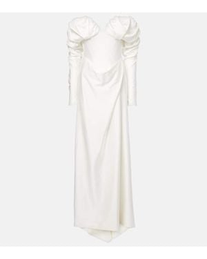 Vivienne Westwood Bridal Ember Off-Shoulder Satin Corset Gown - White