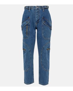 RE/DONE Jeans Cargo Racer A Vita Alta - Blu