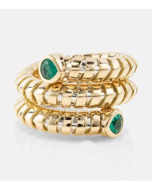 Marina B Trisola 18Kt Ring With Emeralds - Metallic