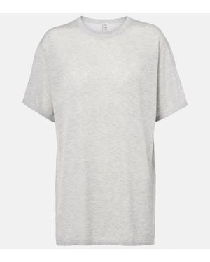 TOTEME T-Shirt Semitrasparente - Bianco