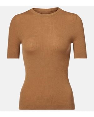 KHAITE Top Celina Aus Einem Wollgemisch - Braun