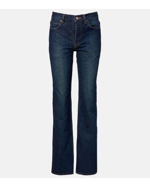 Saint Laurent Mid-Rise Bootcut Jeans - Blau