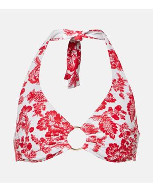 Melissa Odabash Brussels Floral Bikini Top - Red