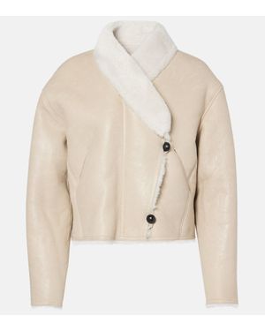 Isabel Marant Chaqueta Eriana De Piel Con Borrego - Neutro