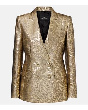 Etro Paisley Brocade Blazer - Natural