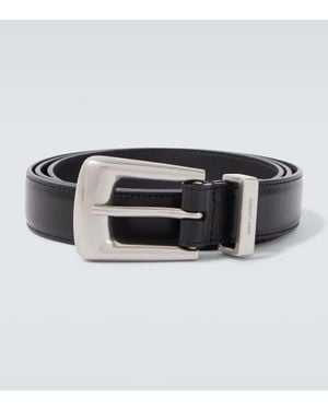 Saint Laurent Ceinture En Cuir - Noir