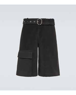Jil Sander Crochet Low-Rise Cotton-Blend Shorts - Black