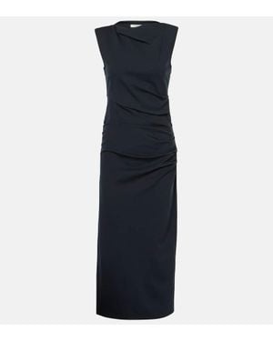 Dorothee Schumacher Emotional Essence Draped Midi Dress - Blue