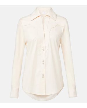 Johanna Ortiz Cotton-Blend Poplin Shirt - White