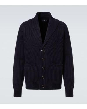 dunhill Cotton And Cashmere Cardigan - Blue