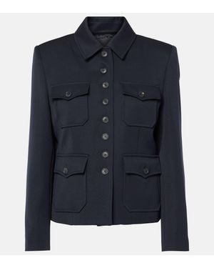 Nili Lotan Jamison Virgin Wool Jacket - Blue