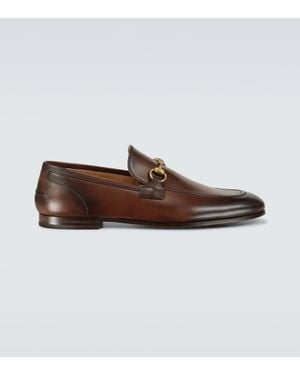Gucci Jordaan Herrenloafer Aus Leder, Grösse - Braun