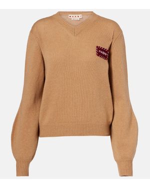 Marni Jersey De Cachemir Con Parche - Neutro