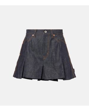 Sacai Shorts Di Jeans - Blu