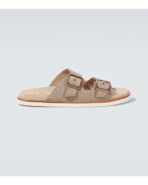 Brunello Cucinelli Sandalen Aus Canvas - Weiß