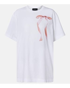 Simone Rocha Printed Cotton Jersey T-Shirt - White