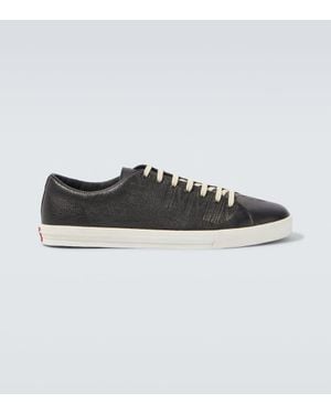 Prada Leather Sneakers - Black