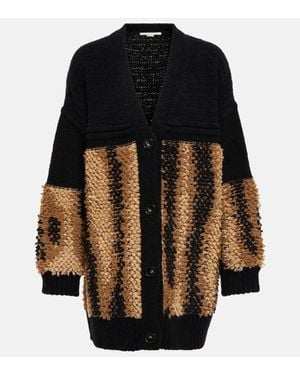 Stella McCartney Cardigan Aus Jacquard-Strick - Schwarz