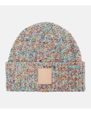 Loewe Logo Wool And Cashmere-Blend Beanie - Multicolor