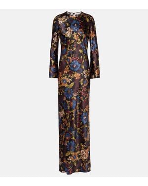 Veronica Beard Maxikleid Gemma Aus Einem Seidengemisch - Schwarz