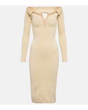 Jacquemus La Robe Pampero Cotton-blend Midi Dress - Natural