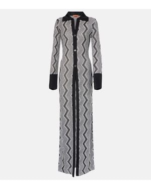 Missoni Abito Lungo A Zig-Zag - Grigio