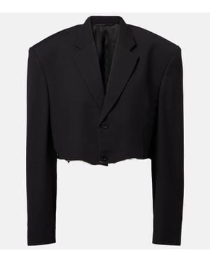 Balenciaga Cropped-Blazer - Schwarz
