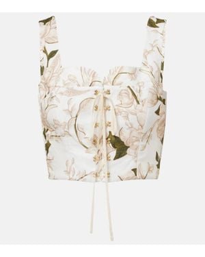 Agua Bendita Top Cropped Reserva Gardenia - Bianco