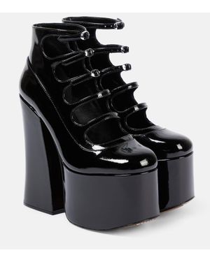 Marc Jacobs Kiki Patent Leather Platform Ankle Boots - Black
