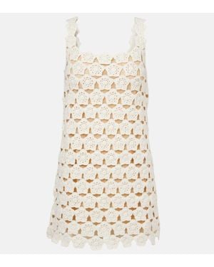 STAUD Minikleid Hoya Aus Haekelstrick - Natur
