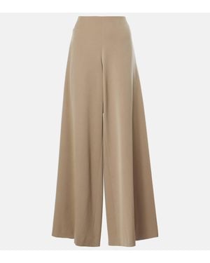 The Row Dela Wool Wide-Leg Trousers - Natural