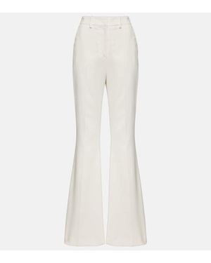 Balmain High-Rise-Schlaghose Aus Crepe - Weiß