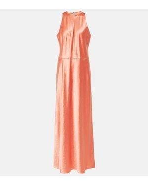 Vince Satin Maxi Dress - Orange