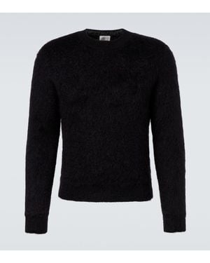 Saint Laurent Pull En Mohair Et Laine Melanges - Noir